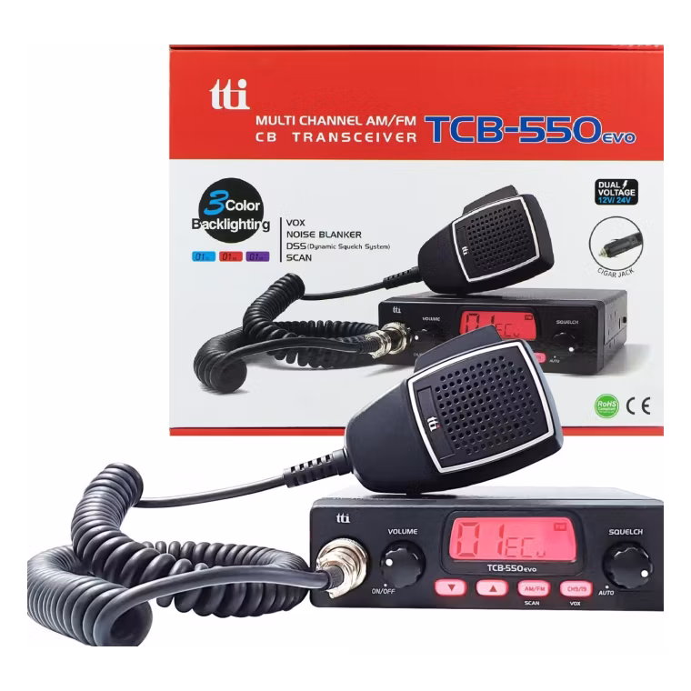 TTI TCB-550 EVO CB-Funkgerät DSS, VOX, NB-Filter, 12-24V