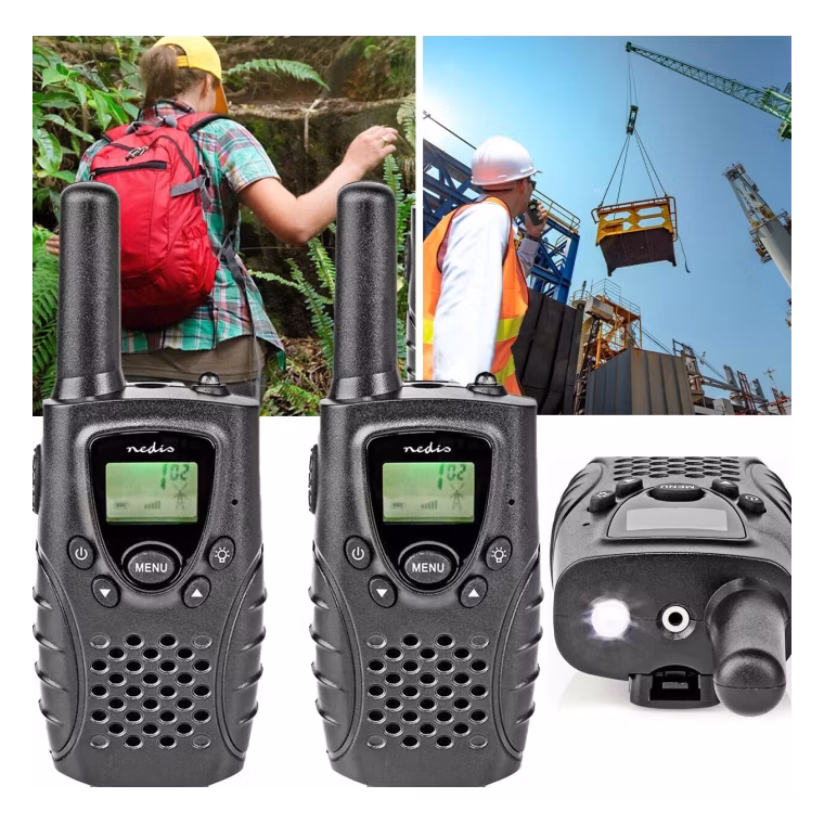 Nedis Walkie-Talkie-Set, 2 Geräte, PMR446, 8km, 8 Kanäle, PTT/VOX