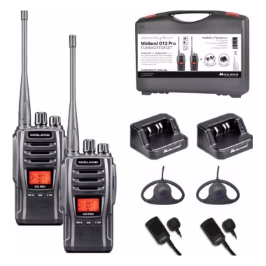 Midland G13 Pro 2er Koffer PMR446+LPD Funkgeräte