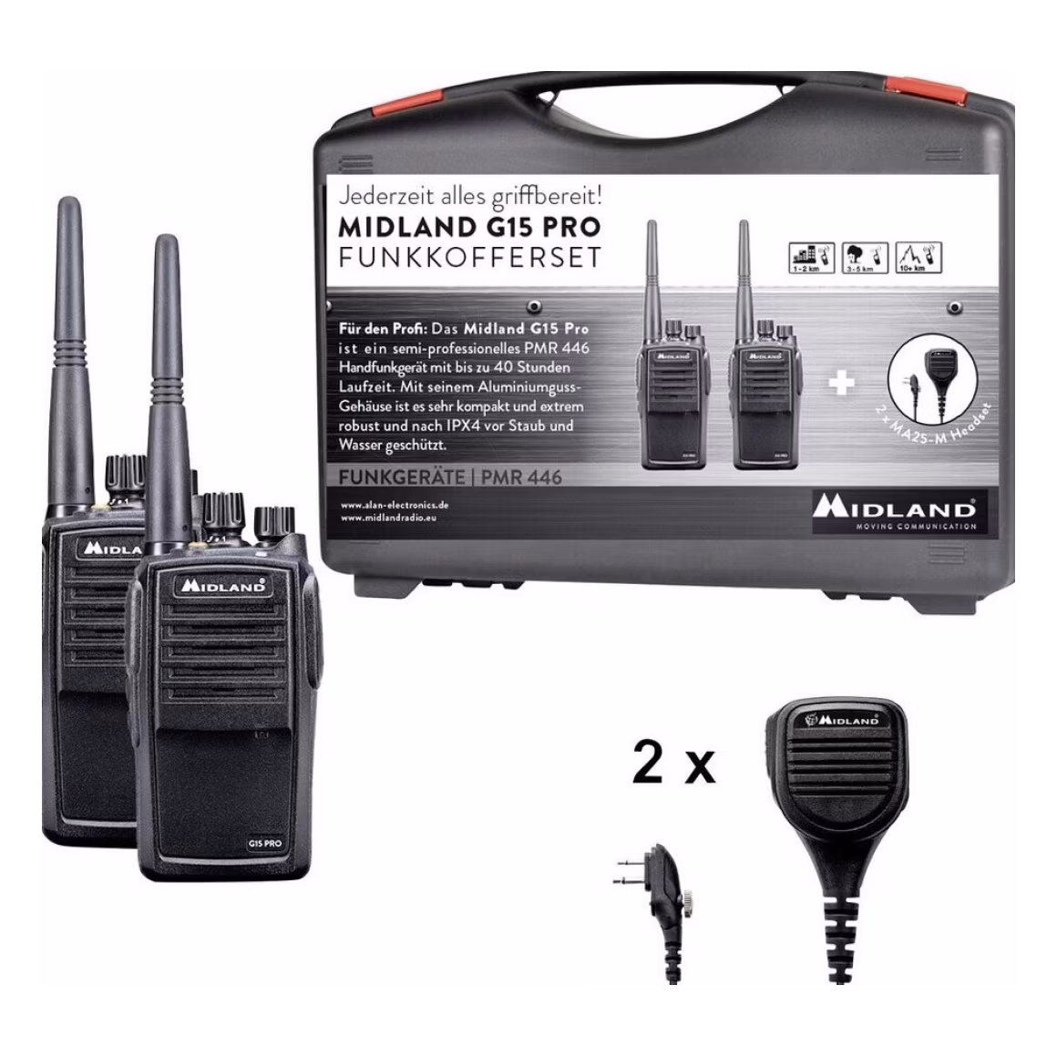 Midland G15 Pro NC 2er Baustellen Kofferset