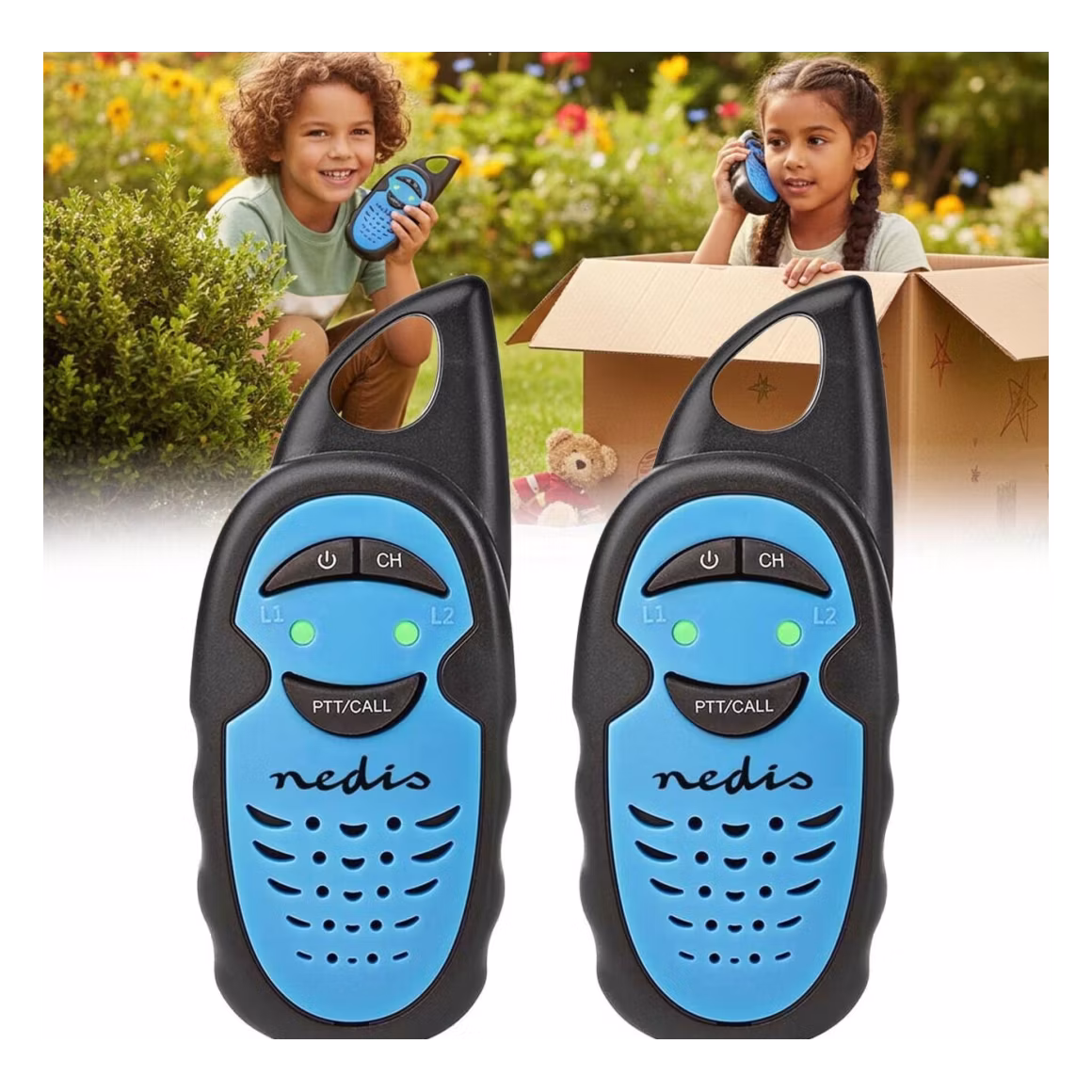 Nedis Walkie-Talkie Set PMR 446MHz, 3km Reichweite, 3 Kanäle