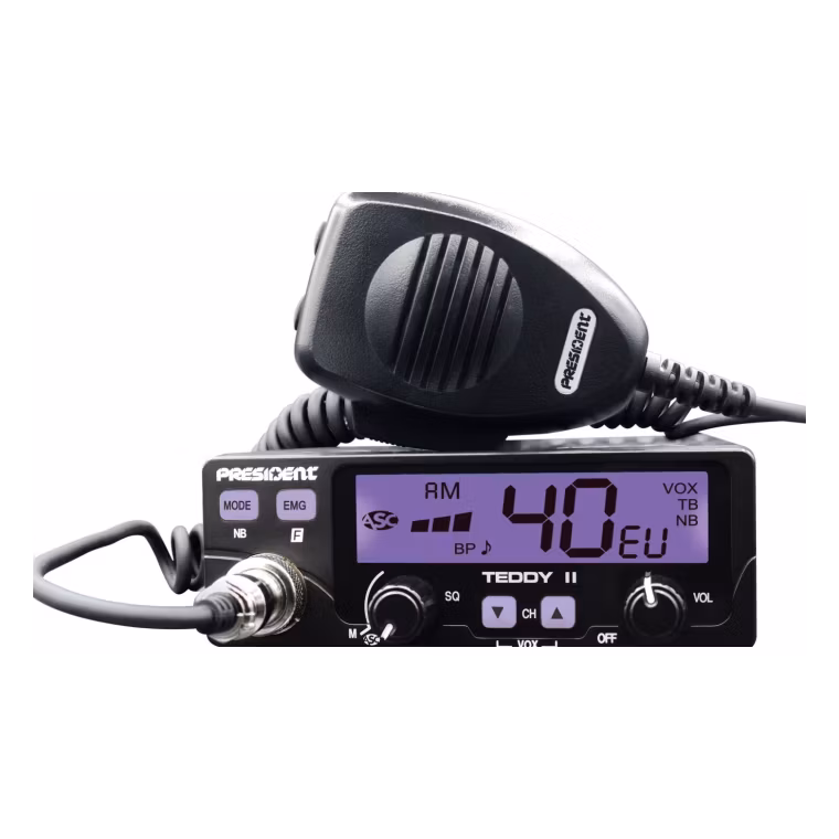 President Teddy II ASC CB-Funkgerät 40 Kanäle AM/FM VarioColor 12V